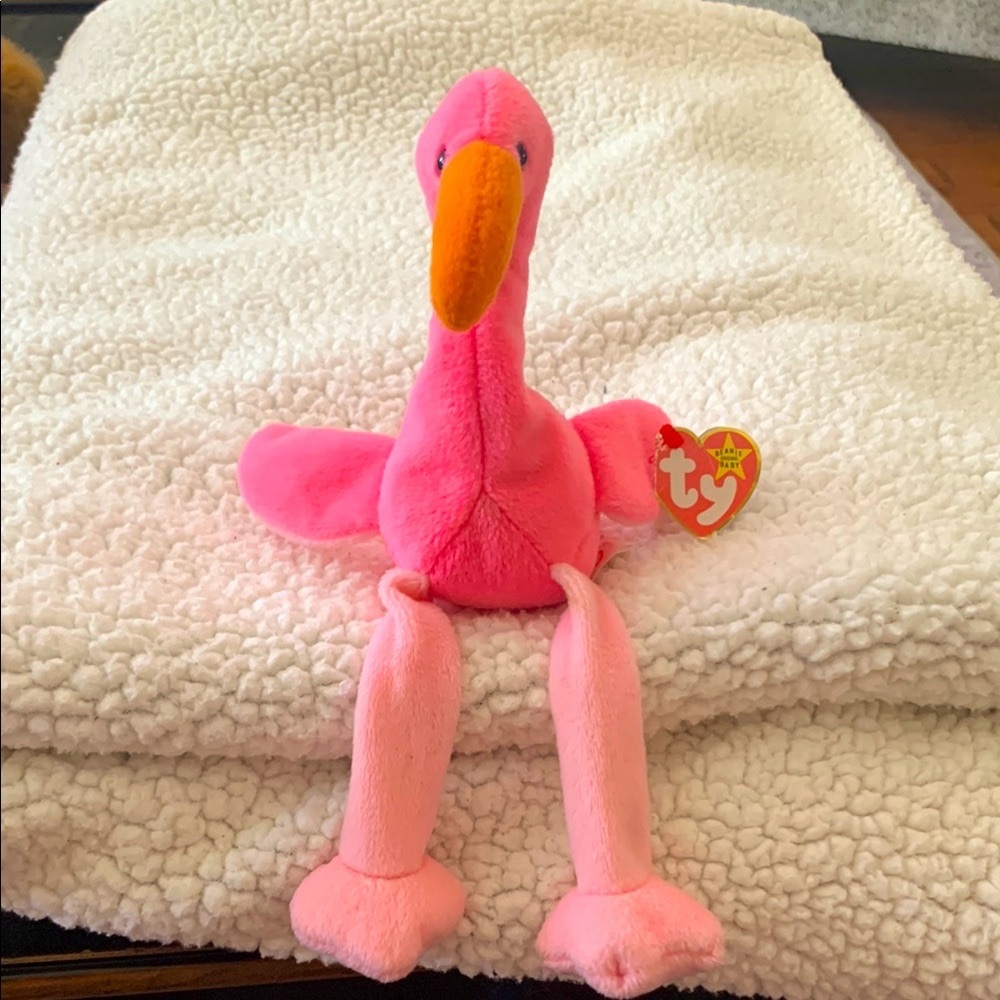 Ty Beanie Baby Pinky the Flamingo 1995 (Rare Collectable)